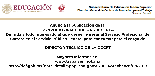 CONVOCATORIA PÚBLICA Y ABIERTA DIRECTOR TÉCNICO