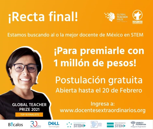 CONVOCATORIA A REUNIÓN: PREMIO DOCENTES EXTRAORDINARIOS "NATIONAL TEACHER PRIZE MÉXICO 2021"